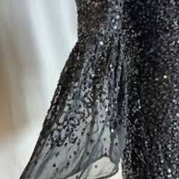 NWT French Connection Black Cellinne Glitter Sequin Dress - Size US 6 - Picture 6 of 7